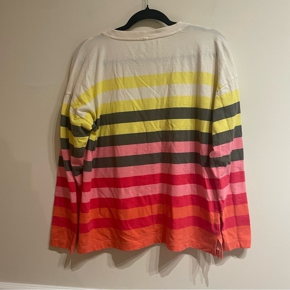 T by Talbots Large Petite CREWNECK PULLOVER TRAVERSE STRIPE - Picture 5 of 7